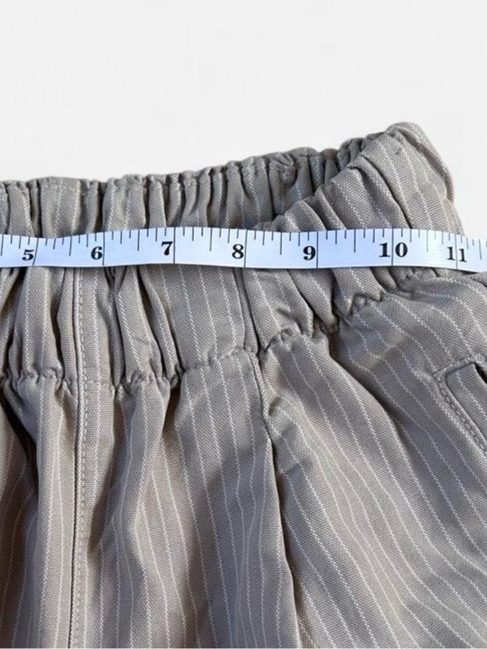 NWT Aerie Wide Leg Flowy Cotton Pants Office Siren Chic Pinstripe Stretchy Waist - Picture 6 of 8